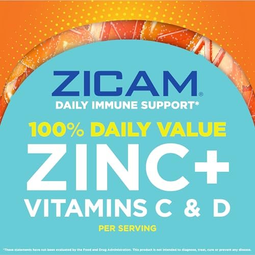Zicam Daily Immune Support Gummy Supplement, Zinc, Vitamin C and Vitamin D, Citrus Strawberry Flavor, 70 Count - görsel 3
