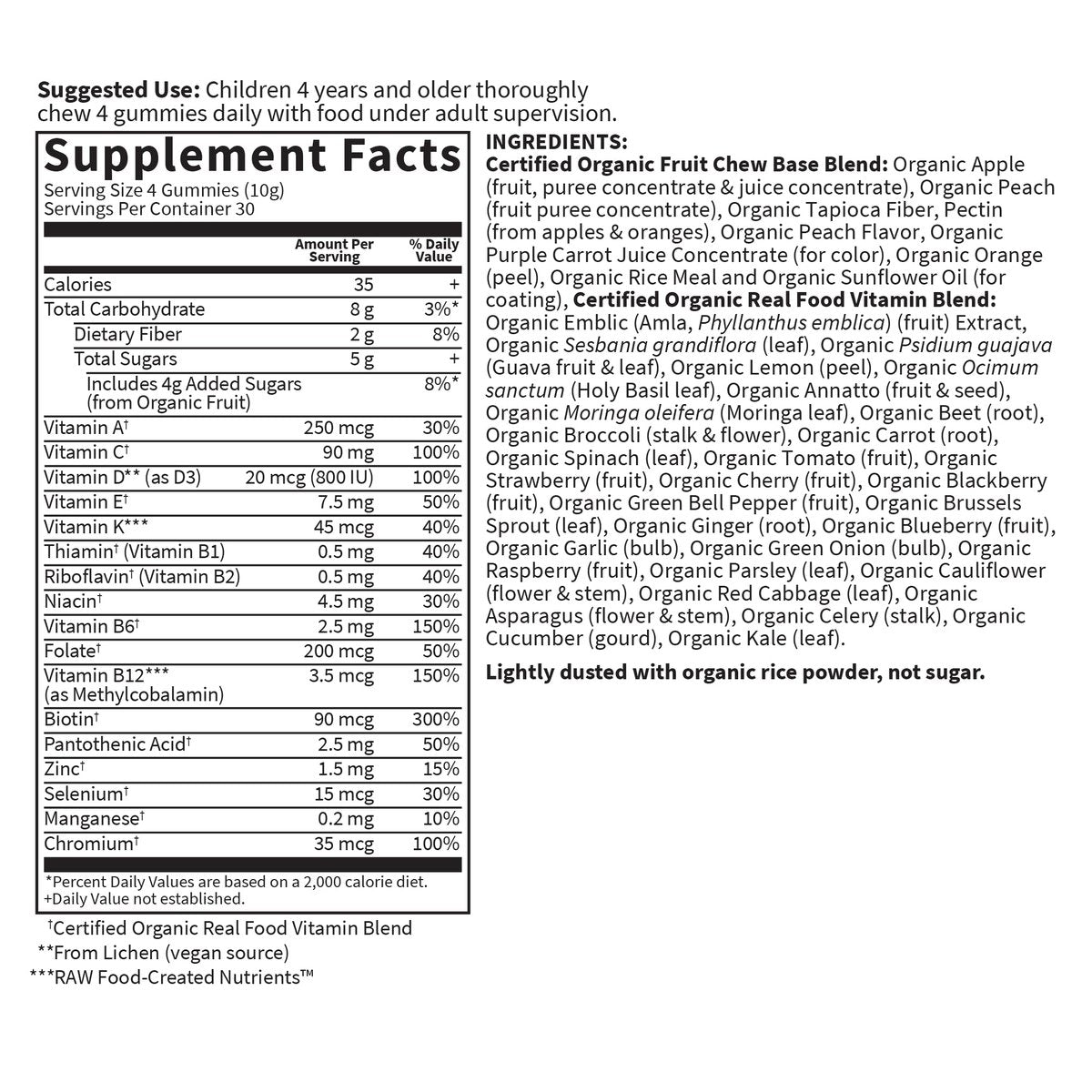 Garden of Life Organics Kids Gummy Vitamins – Vegan & Allergen-Free: Plant-based pectin instead of gelatin, and – Image 2