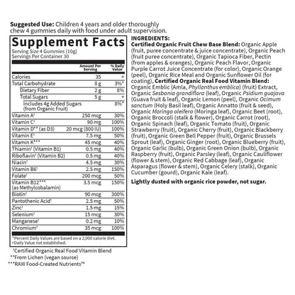 Garden of Life Organics Kids Gummy Vitamins – Number of Servings: 60 (2 gummies per serving) – Image 9