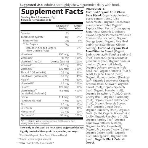 Garden of Life Organics Women 40+ Gummy – Essential Nutrients for Women 40+: Includes Methyl B12 for energy – Image 4