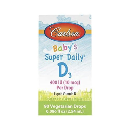 Carlson Laboratories Super Daily D3 for Baby, 0.086 Fl Oz - 90 Drops