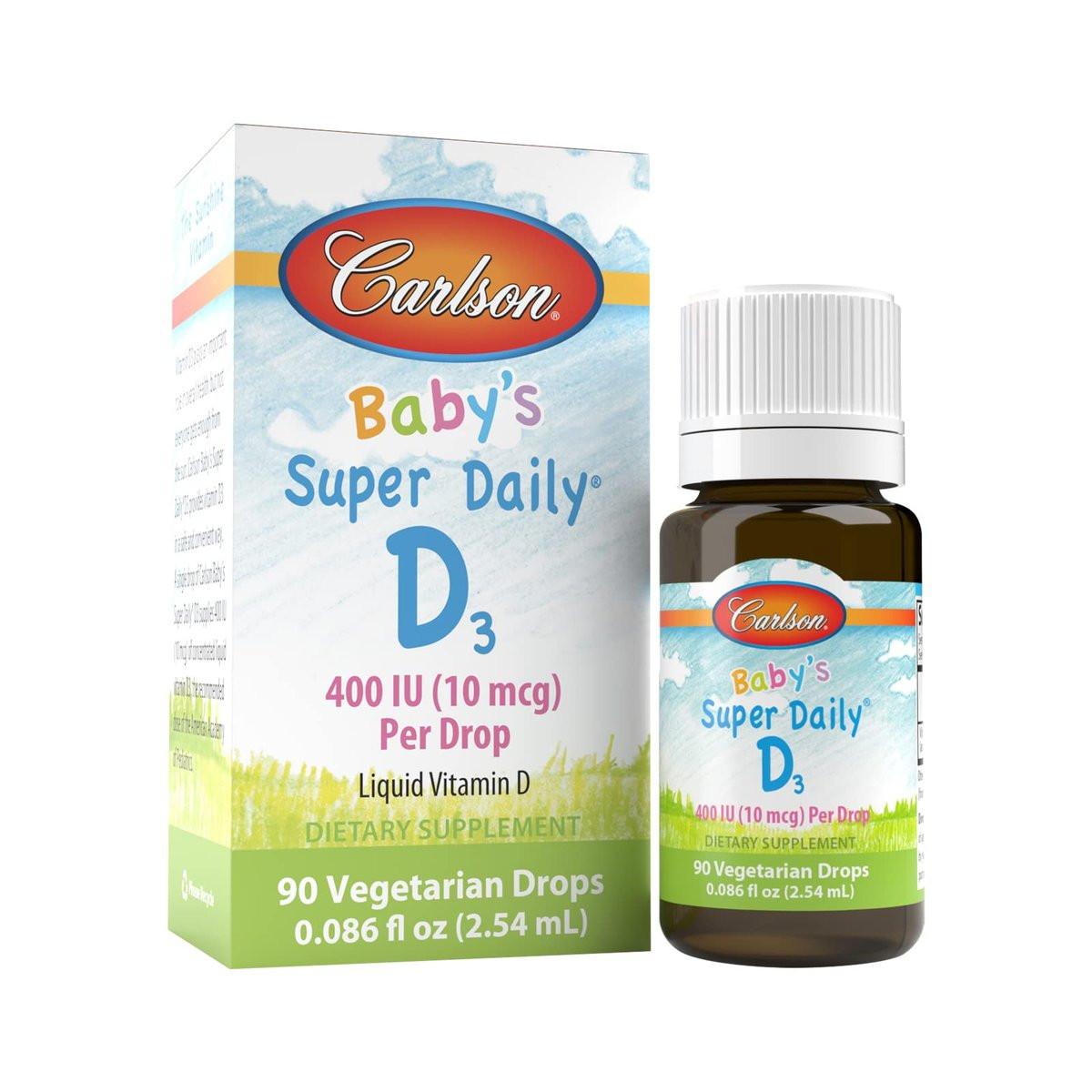 Carlson Laboratories Super Daily D3 for Baby, 0.086 Fl Oz - 90 Drops - görsel 2