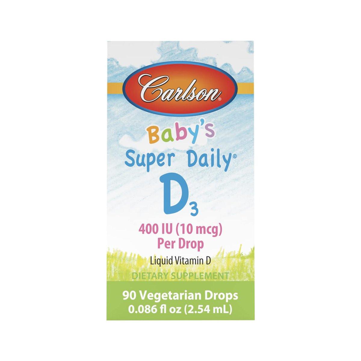 Carlson Laboratories Super Daily D3 for Baby, 0.086 Fl Oz - 90 Drops - görsel 14