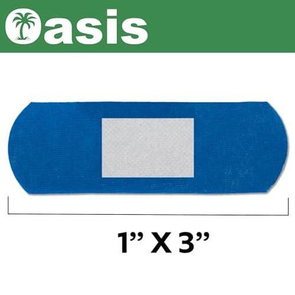 VHOB Food Service Adhesive Bandages, 1" x 3", Blue, Fabric, 100/box
