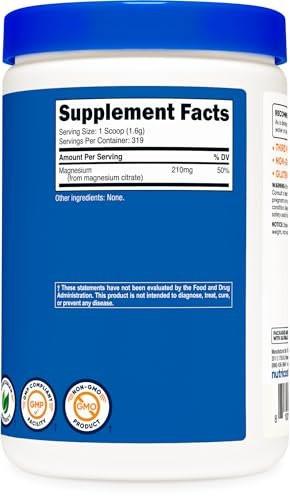 Nutricost Magnesium Citrate Powder (Unflavored, 500 Gram) - görsel 10