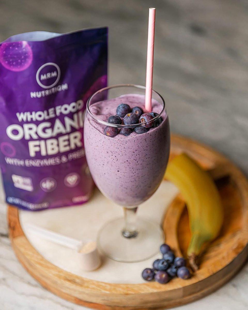 MRM Whole Food Organic Fiber with Enzymes & Prebiotics - Organic High Fiber Powder Supplement for Daily Digestive Support, Soluble & Insoluble Dietary Fiber, Prebiotic Blend, 6 g Fiber - 32 Servings - görsel 6