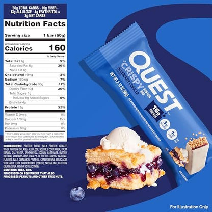 Quest Nutrition Crispy Blueberry Cobbler – Dimensions: 1.0 x 7.0 x 2.0 inches – Image 8