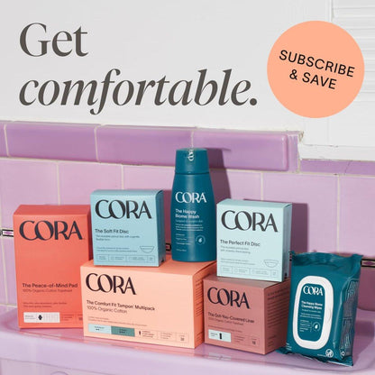 Cora Organic Cotton Tampons Multipack (18 Regular, 18 Super Tampons)