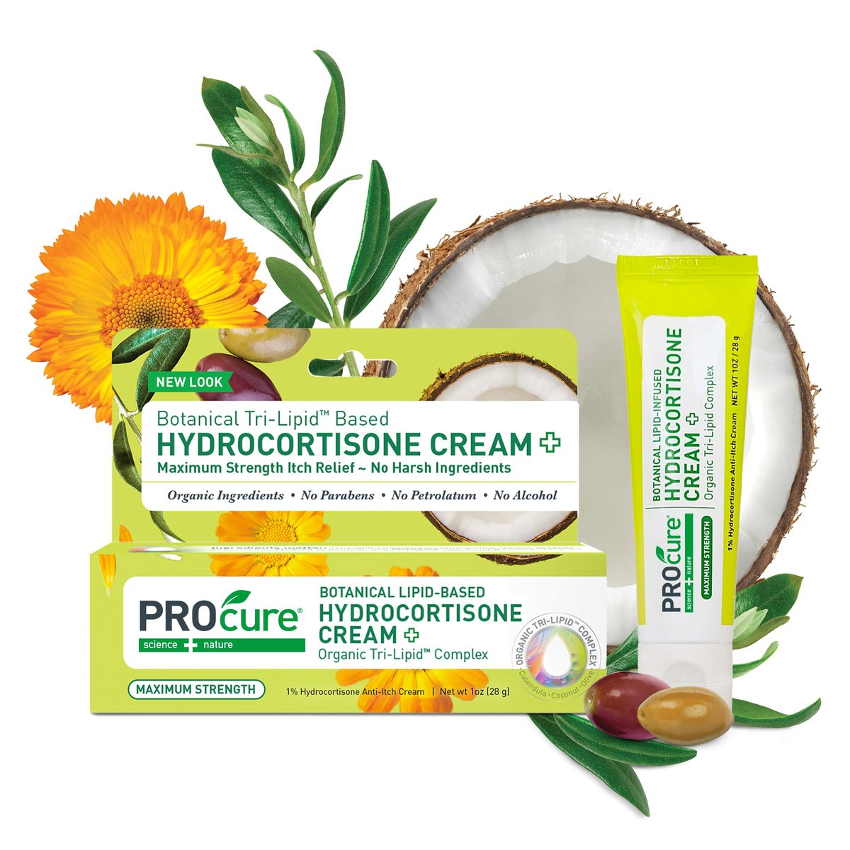 PROcure Maximum Strength Hydrocortisone Cream – 1% Hydrocortisone with Organic Calendula, Coconut Oil & Olive Oil – Itch, Rash & Redness Relief - görsel 12