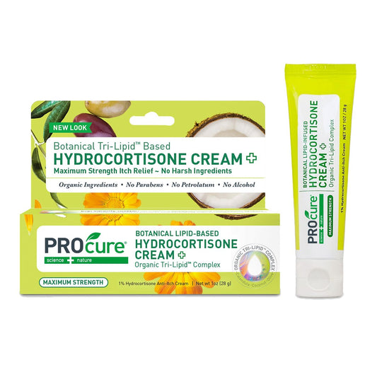 PROcure Maximum Strength Hydrocortisone Cream – 1% Hydrocortisone with Organic Calendula, Coconut Oil & Olive Oil – Itch, Rash & Redness Relief