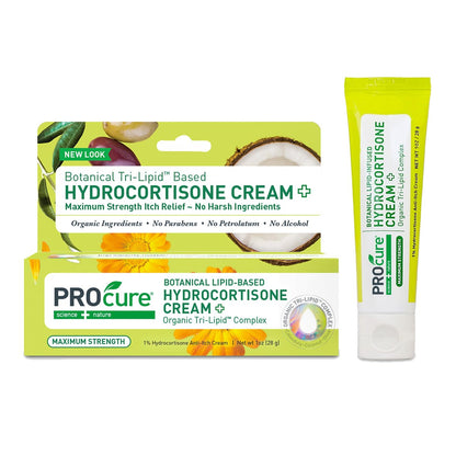 PROcure Maximum Strength Hydrocortisone Cream – 1% Hydrocortisone with Organic Calendula, Coconut Oil & Olive Oil – Itch, Rash & Redness Relief