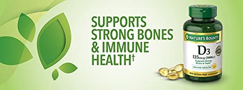 Nature's Bounty Immune Health Vitamin D3 5000 iu, Rapid Release 400 Softgels - görsel 4