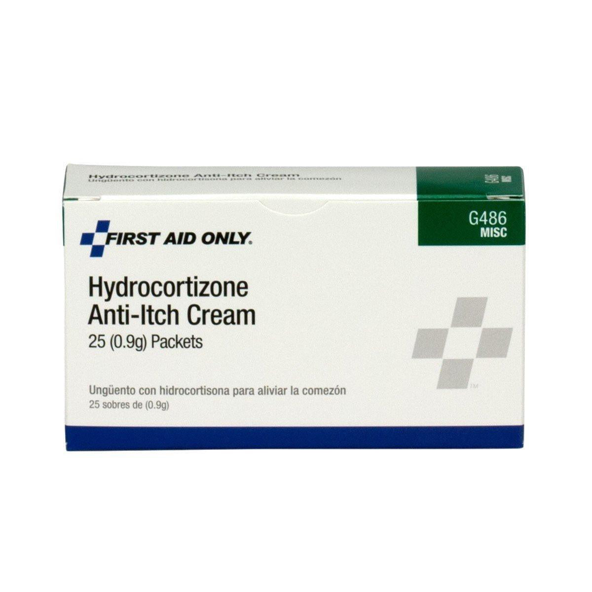 First Aid Only G486 Hydrocortisone Cream Packets, 25 Count - görsel 3