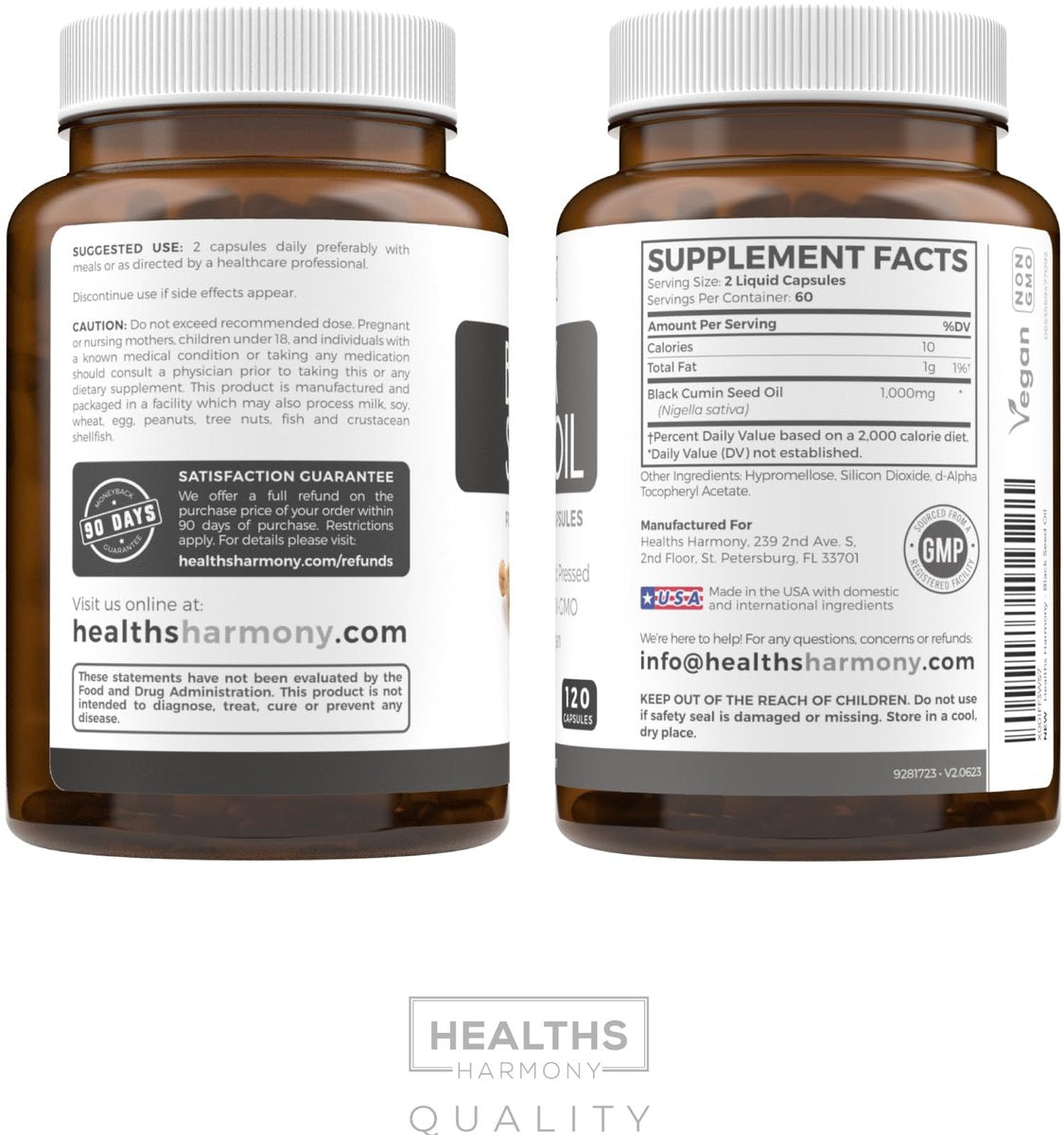 Black Seed Oil - 120 Softgel Capsules Skin Health (Non-GMO & Vegan) Cold-Pressed Nigella Sativa Producing Pure Black Cumin Seed Oil with Vitamin E - 500mg Each, 1000mg Per 2 Capsule Serving - görsel 18