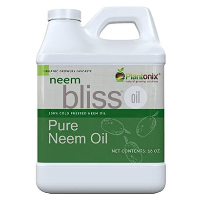 Neem Bliss (16 Fl Oz) - Pure Neem Oil Concentrate - 100% Cold Pressed Neem Oil - All-Natural Neem Oil Concentrate - Pure Neem Oil Extract - Unrefined Neem Oil for Hair - Neem Seed Oil Concentrate