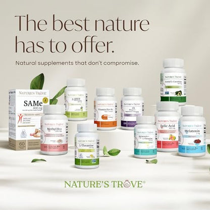 Nature's Trove SAM-e 400mg 30 Enteric Coated – Amount Per Serving: SAM-e (as S-adenosylmethionine tosylate – Image 8