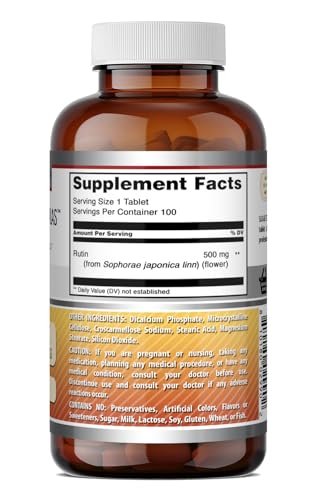 Amazing Formulas Rutin 500 mg Tablets – Non-GMO: Made without genetically modified ingredients. – Image 2