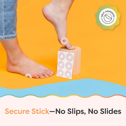 ZenToes Callus Cushions | Water-Resistant Self-Stick Adhesive Corn Pads | Foot, Heel, & Toe Discomfort Relief | Soft Foam for Friction Protection | Ideal for Active Lifestyles | 48-Pack
