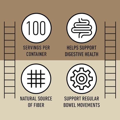 Organic Psyllium Husk Capsules 660mg - Fiber Caps Supplement, Psyllium Capsules for Digestive Regularity, Colon Cleanse Support, Unflavored Whole Fiber Powder Pills, Vegetarian Gluten Free Daily Aid - görsel 1
