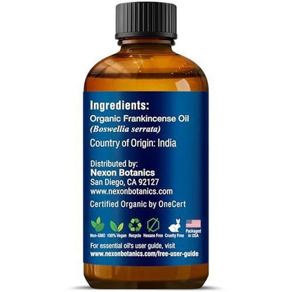 Organic Frankincense Essential Oil 30 ml - Pure, Natural Oils for Aromatherapy, Diffusers, DIY, Candle and Soap Making Scent - Nexon Botanics