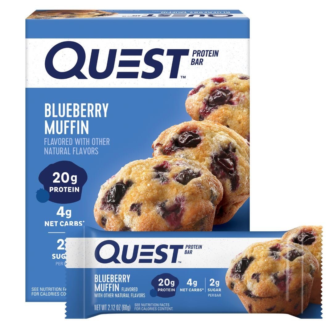 Quest Nutrition Blueberry Muffin Protein Bar, 8.48 oz (Pack of 4) - görsel 7