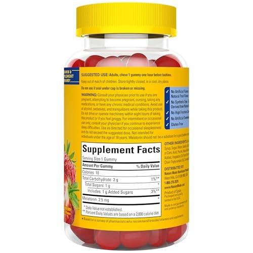 Nature Made Melatonin Gummies 2.5 mg, 100% Drug Free Sleep Aid for Adults, 130 Count - görsel 12