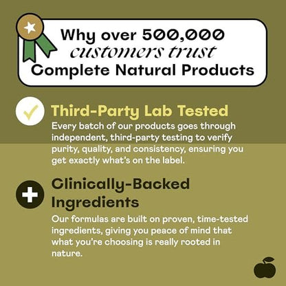Complete Natural Products Organic Icelandic Sea Kelp Capsules - Pure 600mg Capsules, 100 Pills, Raw Seaweed & Thyroid Support Supplement