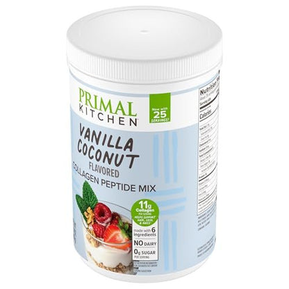 Primal Kitchen Vanilla Collagen Fuel® Drink – Grass-Fed Collagen Peptides: Sourced from grass-fed, pasture-raised – Image 1