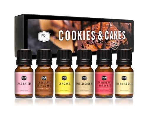 P&J Trading Fragrance Oils for Diffusers for Home Cookies & Cakes Set Fragrance Scents for Candle Making - Soap Making - Car Diffuser Scents - Essential Home Gift Set - Sugar Cookie & More - görsel 2