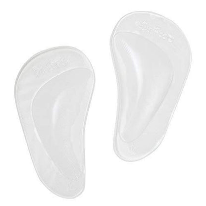 Dr. Foot's Arch Support Shoe Insoles for Flat Feet, Gel Arch Inserts for Plantar Fasciitis, Adhesive Arch Pad for Relieve Pressure and Feet Pain (Clear - 2 Pairs, 2 Count (Pack of 1))