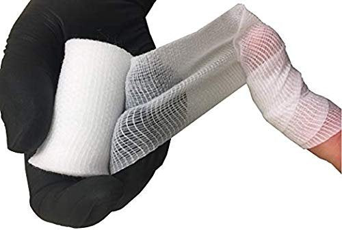 Dealmed 3" Non-Sterile Conforming Stretch Gauze Bandages, 4.1 Yards Latex Free Stretched Dressing Wrap, Medical Non-Adherent Wound Care Mesh Bandages (Box of 12 Rolls) - görsel 6