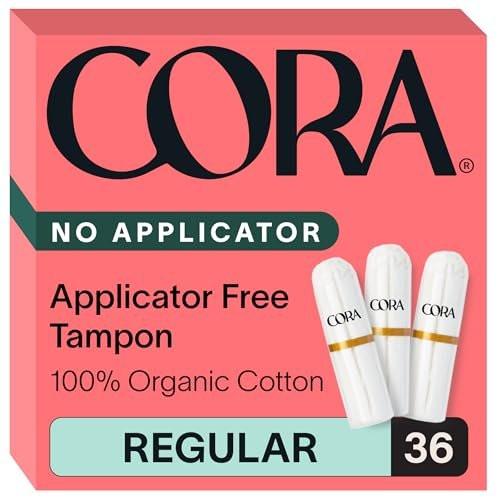 Cora Organic Cotton Non-Applicator Tampons (36 Regular Non-Applicator Tampons) - görsel 2