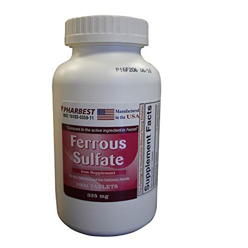 Ferrous Sulfate 325 mg Tablets, 1000 Count - görsel 2