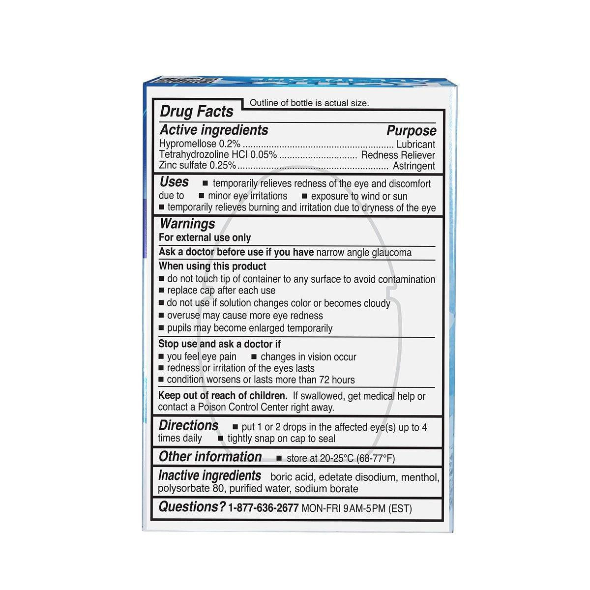 Rohto All-in-One Multi-Symptom Eye Drops, CoolSense™ Technology Relieves Irritation from Red, Dry, Itchy, Burning, Gritty, and Watery Eyes, 0.4 fl oz, 3 Count - görsel 10