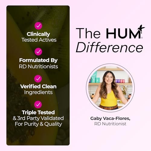 HUM Hair Strong Daily Hair Growth Gummies with Biotin, Zinc, Vitamin B12 to Support Growth, Folic Acid & Vitamin B12 Gummy Vitamins for Healthy Hair Support for Women and Men, 60 Gummies - görsel 5