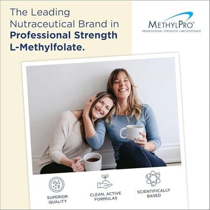 MethylPro L-Methylfolate 2.5 mg - Supports a Healthy Mindset - Active Folate for Methylation Support & Biochemical Reactions - Highly Bioavailable - Flexible Dosing - 30 Servings - 30 Capsules
