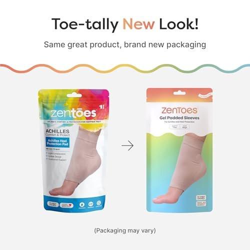 ZenToes Achilles Tendon Support Sleeve, Padded Compression Sleeve for Achilles Tendonitis Relief & Haglunds Heel, Washable Padded Socks & Heel Protectors for Bursitis Relief, 1 Pair - görsel 7