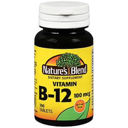 Nature's Blend Vitamin B12 100 mcg Tablets - – Promotes Healthy Nervous System: B12 is crucial for the maintenance – Image 2
