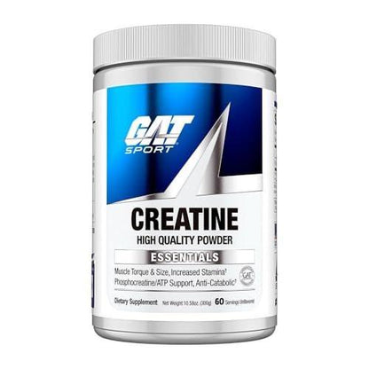 GAT SPORT Creatine Monohydrate Powder, Strength, Brain Health, Anti-oxidant, Endurance, for Men & Women, Unflavored (60 Servings)