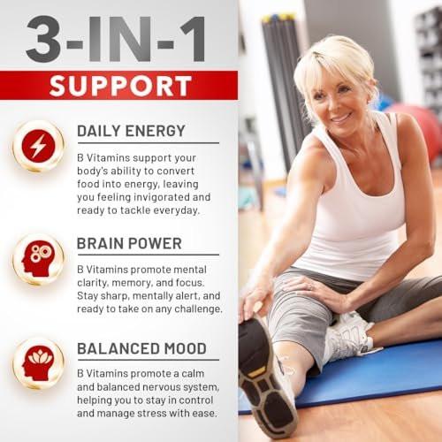 Divine Bounty Super B Complex Vitamins – All B Vitamins Including B12, B1, B2, B3, B5, B6, B7, B9, Folic Acid – Vitamin B Supplement – Support Healthy Energy Metabolism – 90 Vegetarian Capsules - görsel 10