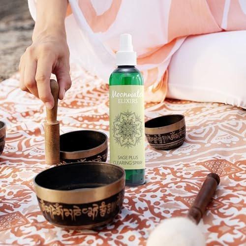 White Sage Smudge Spray for Spiritual Cleansing & Aura Protection, Sage Mist for Cleansing Negative Energy & Protection, Home & Meditation, Clear Quartz Reiki Energized Aromatherapy Room Spray - 4oz - görsel 4