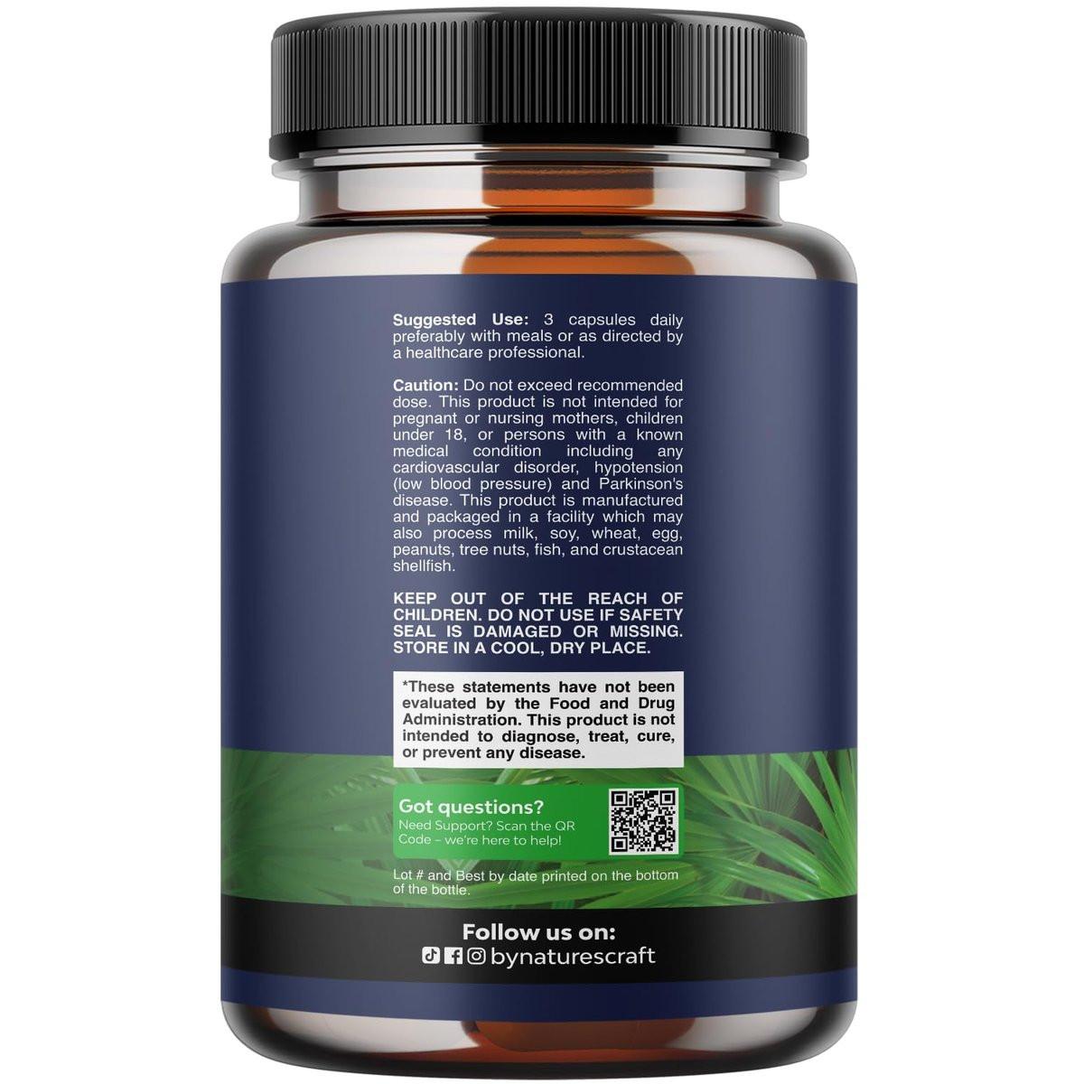 Herbal Prostate Supplement for Men - Potent Pygeum and Saw Palmetto Extract for Urinary Tract Support - Prostate Health Blend with Beta Sitosterol & Green Tea - Nighttime Comfort Support - 90 Count - görsel 3