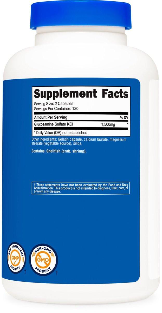 Nutricost Glucosamine Sulfate 1500mg, 240 Capsules - 750mg Per Capsule, Gluten Free, Non-GMO - görsel 7