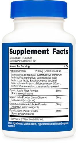 Nutricost Probiotic Complex - 50 Billion CFU, 60 Capsules - Probiotic for Men and Women - Vegetarian Capsules, Non-GMO, Gluten Free - görsel 3
