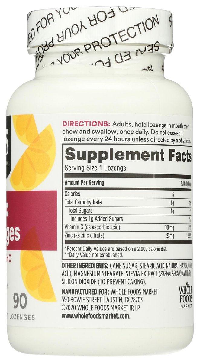 365 by Whole Foods Market, Zinc Vitamin C Lozenges, 90 Count - görsel 11