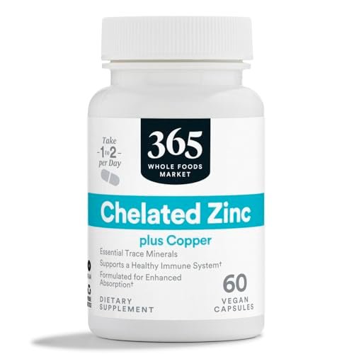 365 by Whole Foods Market, Chelated Zinc, 60 CT - görsel 1