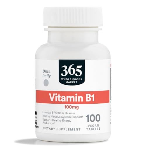 365 by Whole Foods Market, Vitamin B1 100mg, Vegan, 100 Tablets - görsel 2