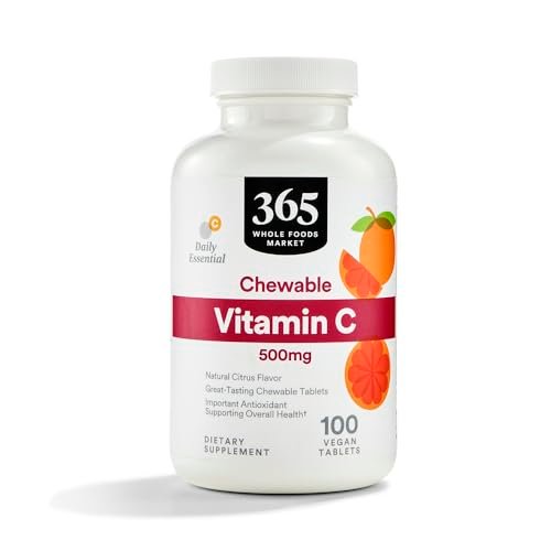 365 by Whole Foods Market, Chewable Vitamin C 500mg, Natural Citrus Flavor, Vegan, 100 Tablets - görsel 2