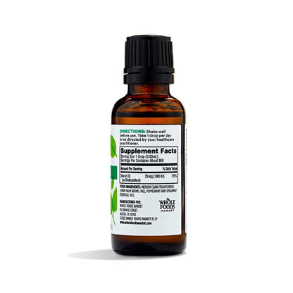 Whole Foods Market, Vitamin D-3 Liquid Mint Flavor 1000IU, 1 OZ