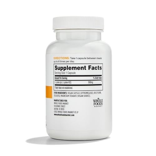 365 by Whole Foods Market, L-Lysine 500mg, 100 Count - görsel 1